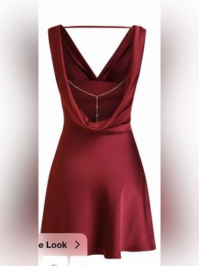 Cider Satin Cowl-Back Slip Dress in Burgundy Wine